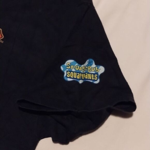 Vntg Nickelodeon SpongeBob ScaredyPants T-Shirt - Black and Gray - Picture 6 of 8